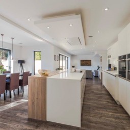 Modern open kitchen living dining