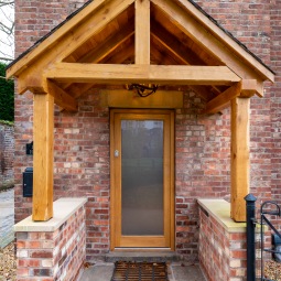 Oak timber porch entrance.